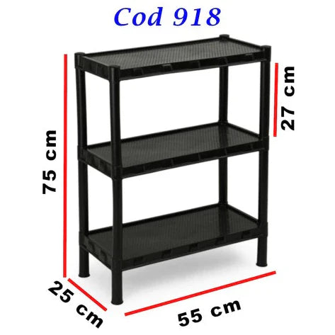 Estante com Prateleira Organizadora de Plástico Modular Multiuso para Cozinha Quarto Livros